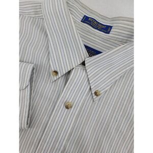 Pendleton Metro Shirt Mens M Wrinkle Resistant Striped L/S‎ Button Shirt